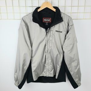 Marmot Black Silver Two Tone Shell Windbreaker Lightweight Jacket Unisex